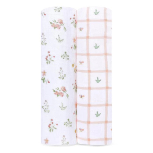 Essentials Cotton Muslin Swaddle 2 Pack | aden + anais