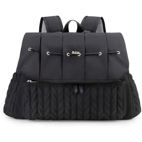 Lmbabter Diaper Bag Backpack Messenger Bag Travel Backpack Maternity Bags Stylish Baby Bag with Changing Pad for Mom (Black B)