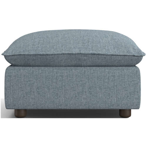 Harbour Natural Flange Nursery Storage Ottoman in Sky