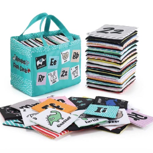 Baby and Toddler Early Learning Cloth ABC Flash Cards