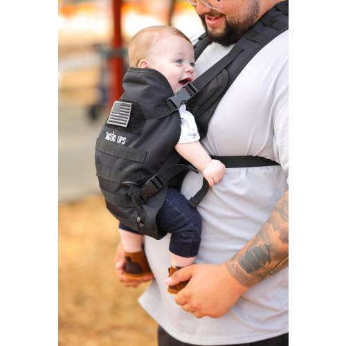 Baby Carrier - Military Style Toddler Infant Sling Handsfree (Black)