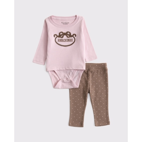 baby logo bodysuit and pant set