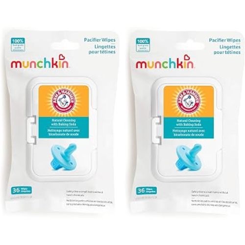 Munchkin Arm & Hammer Pacifier Wipes for Baby Essentials, 72 Count