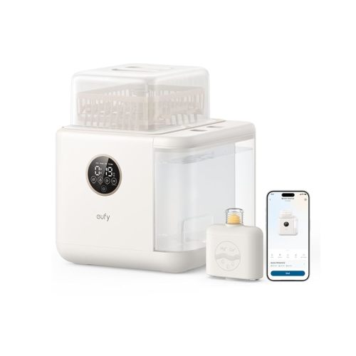 eufy S1 Pro Baby Bottle Washer, Sterilizer and Dryer, Built-in Water Softener, Largest 10-Bottle Capacity, 3D HydroBlast Cleaning, 212°F Steam Sterilizer, Fast Drying, Smart App Control, Hands-Free