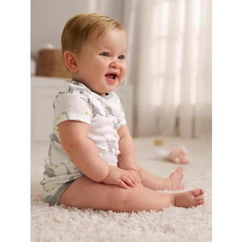 Simple Joys by Carter's Baby 6-pack Short-sleeve Embellished Bodysuit, black/white, 0-3 Months