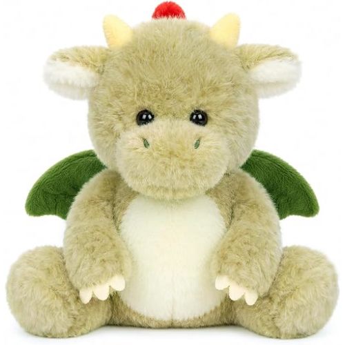 Curly Dinosaur Stuffed Animal, Squishy Plush Toy Gift for Kids 9.8in