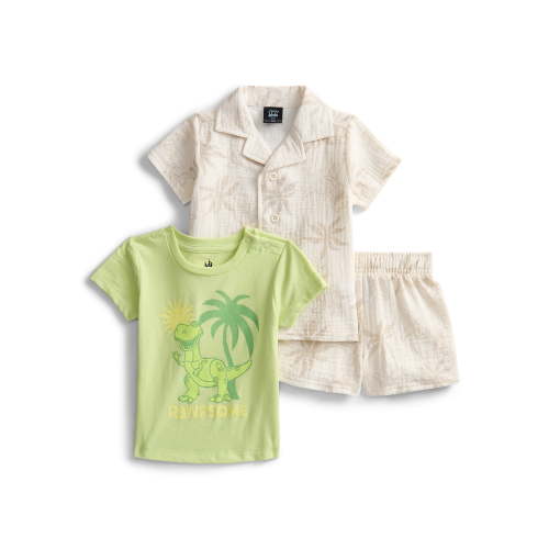 Toy Story Baby Boys Rex Outfit Set, 3-Piece, Sizes 0M-24M