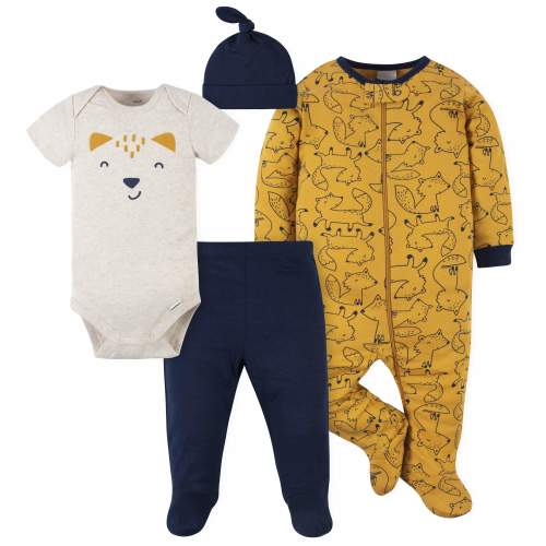 4-Piece Baby Boys Fox Outfit Set
– Gerber Childrenswear