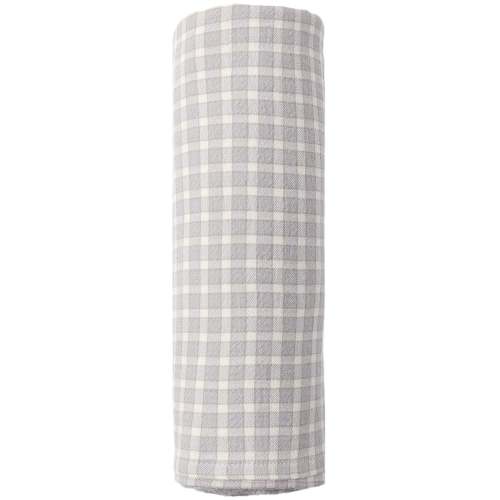 Quincy Mae Woven Swaddle - Blue Gingham