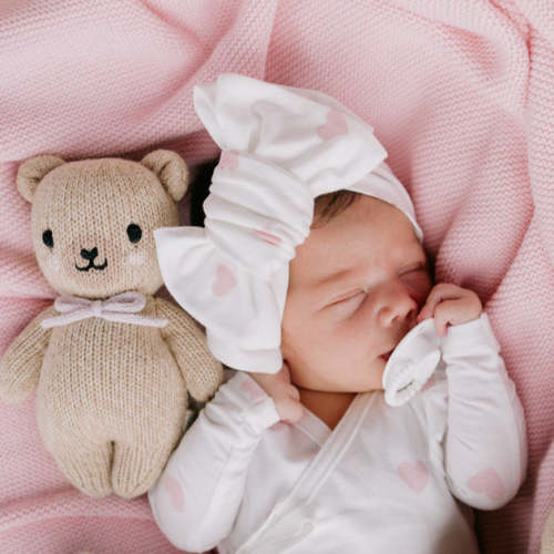 Oversized Topknot | Pink Hearts – Little and Fern