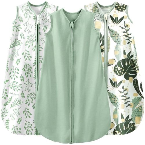 Yoofoss Baby Sleep Sack 6-12 Month 0.5TOG 100% Organic Cotton 2-Way Zipper