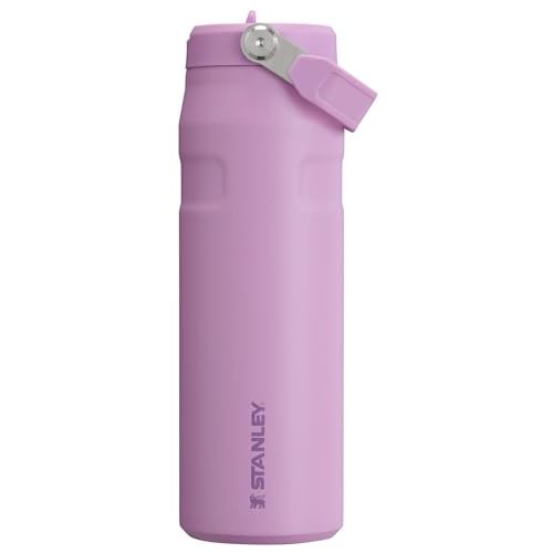 Stanley IceFlow Flip Straw 2.0 Water Bottle 24 OZ | Built-In Straw with Larger Opening | Lightweight & Leak-Resistant | Insulated Stainless Steel | BPA-Free | Lilac