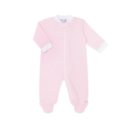 Pink Bubble Zipper Footie