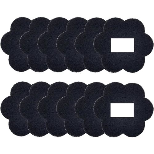 12-Pack Universal Trash Can Odor Absorbing Filters, Activated Charcoal Deodorizer for Trash Cans, Compost Buckets, Countertop and Recycle Bins (Flower)