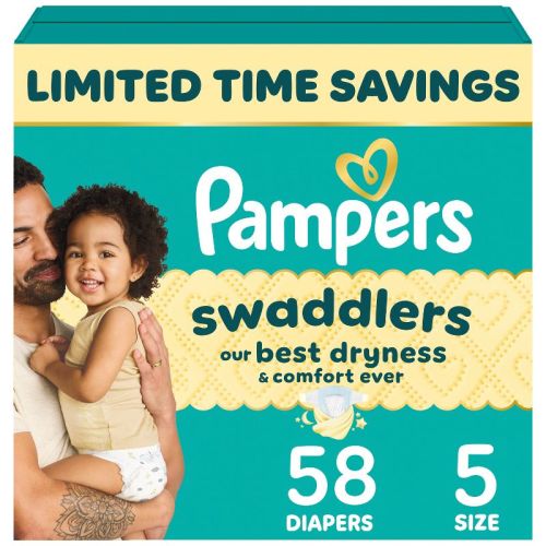Pampers Swaddlers Sensitive Disposable Diapers - Size 5 - 58ct