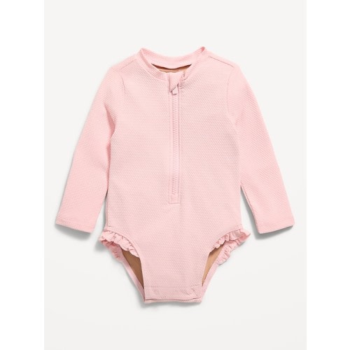 Long-Sleeve Rashguard Swim One-Piece for Baby