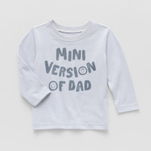 Okie Dokie Baby Boys Round Neck Long Sleeve Regular Fit Graphic T-Shirt