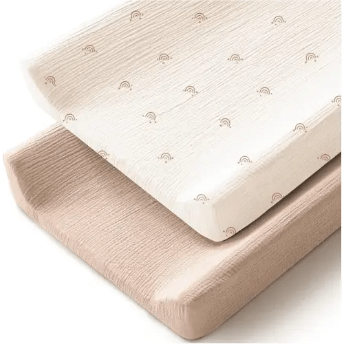 Changing Pad Cover for Neutral Baby Muslin Soft Cotton Diaper Changing Table Pad Cover Changing Pad Sheets for Girls and Boys - 2 Pack