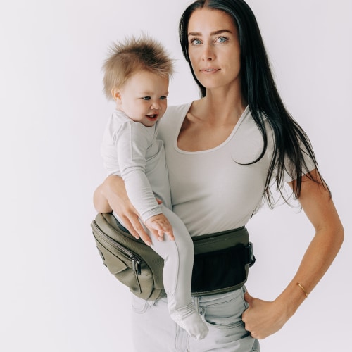 Tushbaby The Tushbaby Hip Carrier - Vegan Leather Olive / Tushbaby
