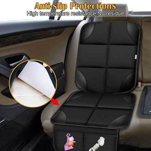 Meolsaek Car Seat Protector for Child Car Seat, 600d Fabric Waterproof Carseat Protector Car Seat with Non-Slip Backing, Seat Protector Under Baby Car Seat (No Imprints), Car Seat Protector for Dogs
