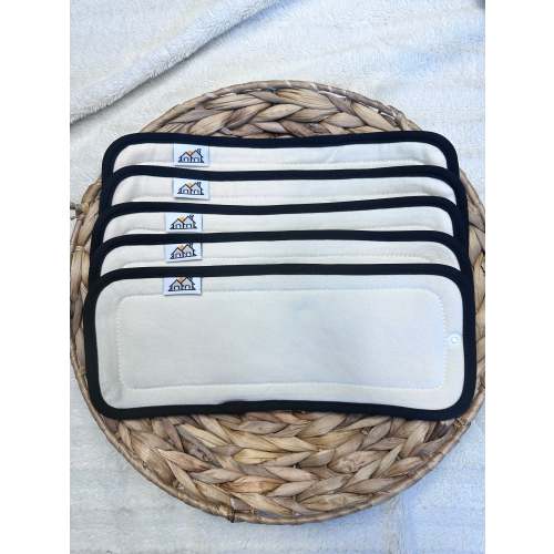 5 Pack | 4 Layer Diaper Inserts | Hemp Cotton