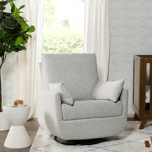 Davinci Juno Swivel Glider in Frost Grey, Greenguard Gold & CertiPUR-US Certified
