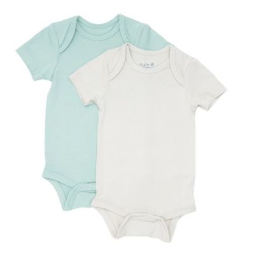 Kyte Baby 2-Pack Short Sleeve Bodysuit in Sage and Oat