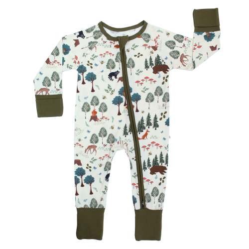 In the Woods Bamboo Convertible Baby Pajamas – Emerson and Friends