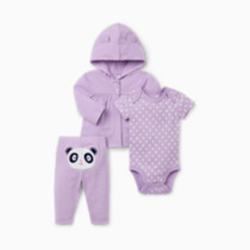 Small Story Organic Cotton 3-Piece Hoodie Set - Dottie Panda, 3-6 M