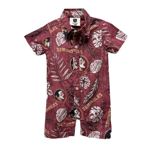 Florida State Seminoles Infant Floral SS Romper