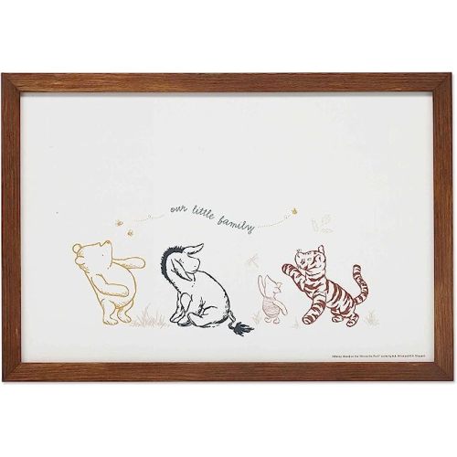 Disney Winnie the Pooh Our Little Family Framed Wood Wall Decor - Adorable Winnie the Pooh Wall Art for Home Decor