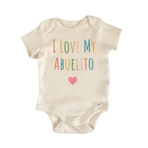 I Love My Abuelito Newborn Baby Bodysuit Natural 6-9 Months