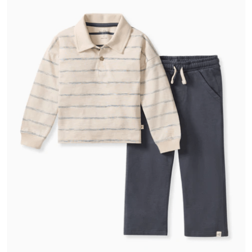 Organic Cotton Polo Tee & Pants Set