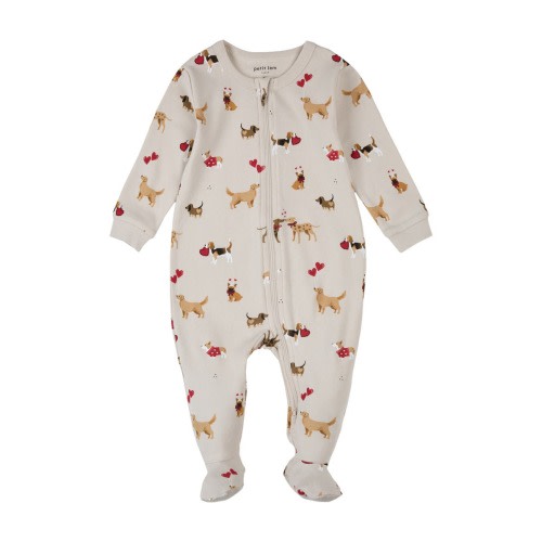 Organic Cotton Fitted Footie Pajamas, 9M
