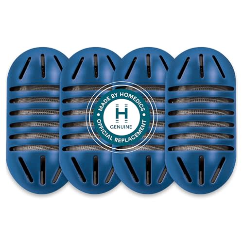 HoMedics Demineralization Cartridge for Ultrasonic Humidifiers – 4-Pack Humidifier Filter Replacements, Filters Mineral Deposits and Purifies Water in Air Humidifiers for Bedroom, Plants, Office Blue