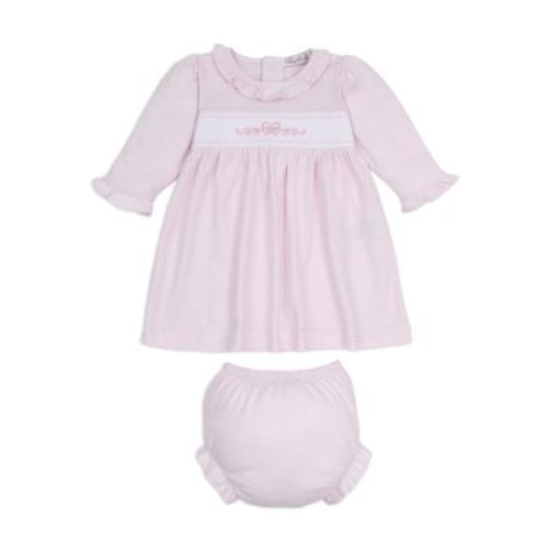 Girls' Striped Dress & Diaper Cover Set - Baby