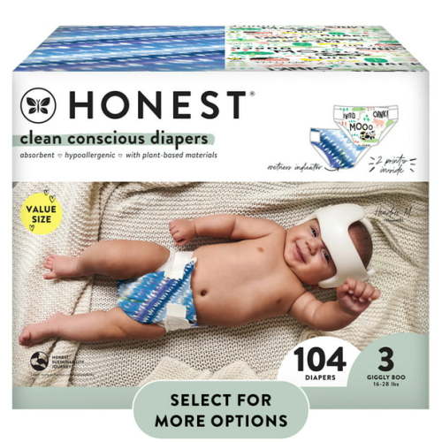The Honest Company, Clean Conscious™ Diapers, Size 3, 104 Count (Select for More Options)
