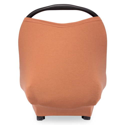 Parker Baby 4-in-1 Unisex Car Seat Cover - Nursing, Car Seat, Grocery Cart, & High Chair Cover - Copper