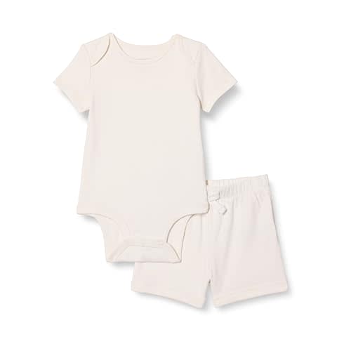 Amazon Essentials Unisex Babies' Bodysuit and Short Set