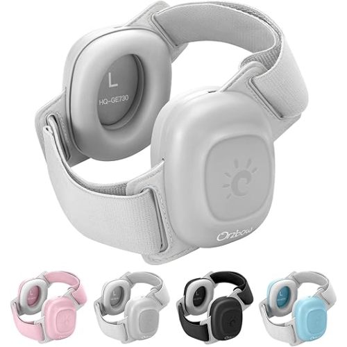 Orzbow Baby Headphones for Noise, Baby Ear Muffs Noise Protection for Newborn Toddler 3-48 Months - CE & ANSI Certified, Adjustable Infant Ear Protection for Travel Sleep, 25dB Sound Reduction, Gray