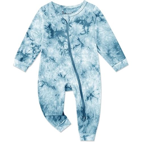 Tie-dye Footless Pajamas (BLUE TIE DYE, ANY SIZE)