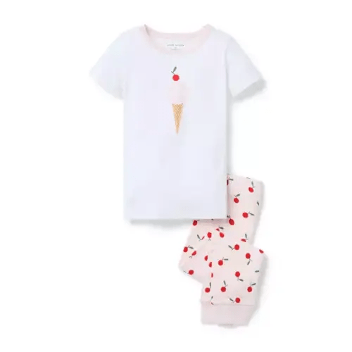 Girl Florida Pink Cherry Organic Cotton Cherry Ice Cream Pajama by Janie and Jack