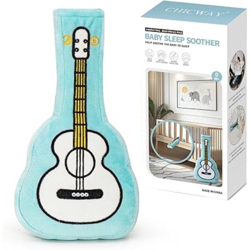Baby Vibrating Soother, Crib Vibrating Soother, Bassinet Vibrating Soother, 5 Soothing Sounds for Colic Calm, 3 Vibration Mode & Intensity, Newborn Essential, Baby Shower & Registry Gift,
