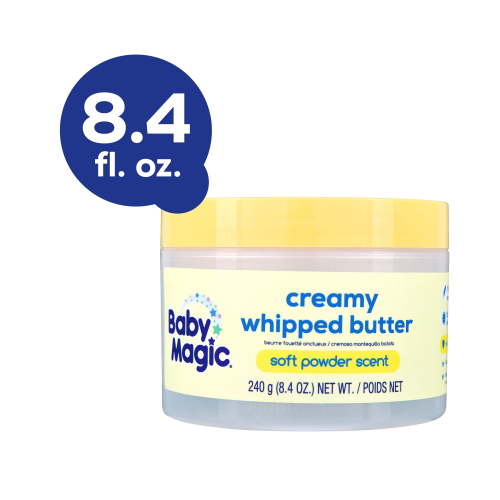 Baby Magic Creamy Whipped Butter, Soft Powder Scent, Hypoallergenic, 8.4 oz