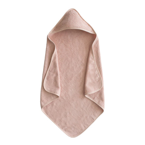 Mushie Organic Cotton Baby Hooded Towel - Blush