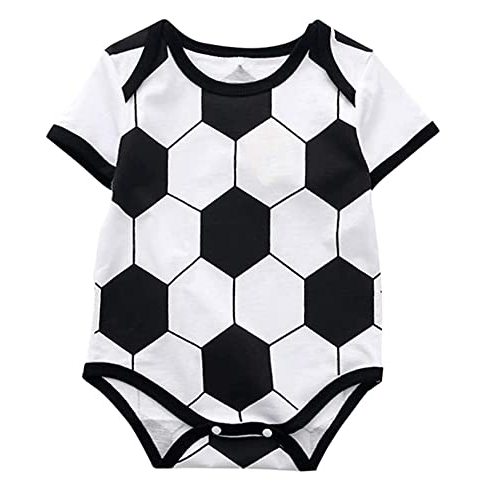 FANCYKIDS Baby Infant Newborn Boys Girls Clothes Sports Soccer Referee Football Game Day Jumpsuit Onesie Bodysuit
