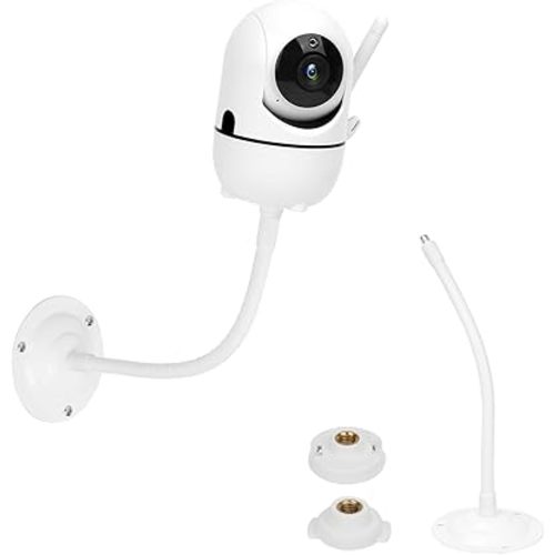 Baby Monitor Wall Mount Holder Compatible with HelloBaby HB65/HB6550/HB6339/HB6558/HB66/HB248,ANMEATE SM935E/SM650,Bonoch,ChildsFarm Baby Monitor,Adjustable Metal Mount,1 Pack,White