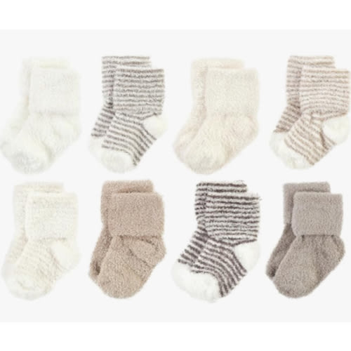 Hudson Baby Baby Girls' Cotton Rich Newborn and Terry Socks