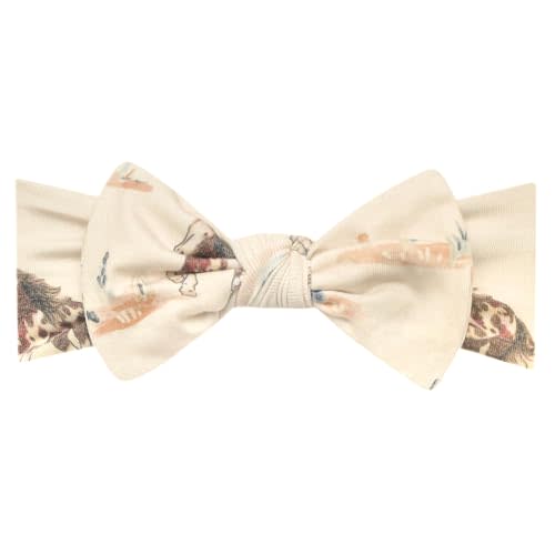 Copper Pearl Baby Stretchy Soft Knit Headband Bow Montana