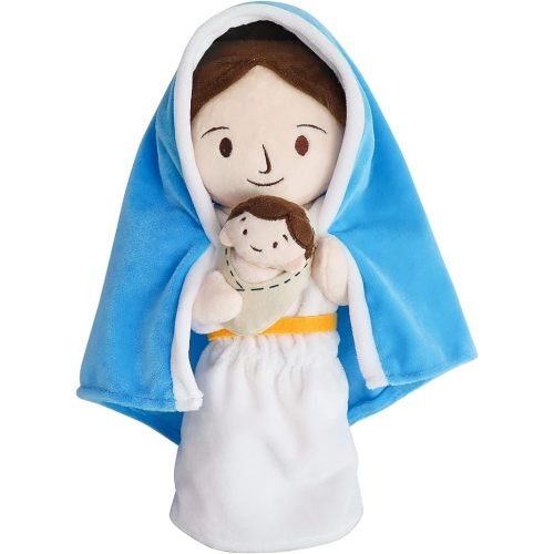 Jesus Plush Doll Guardian Mary Stuffed Baptism plushie Savior Toy for Church Sunday School Religious Easter